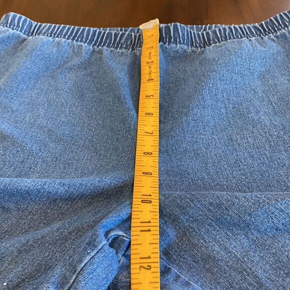 Real Size Women’s Pull On Stretch Waistband Denim Jeans Size Large 12/14 - Picture 7 of 8